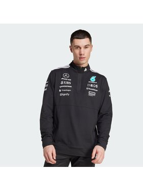 adidas adidas Bluza MERCEDES - AMG PETRONAS FORMULA ONE TEAM 1/4 ZIP Czarny Regular Fit