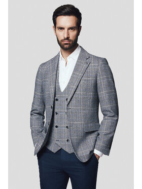 Lancerto Lancerto Marynarka Piacenza MA131224000016 Szary Slim Fit
