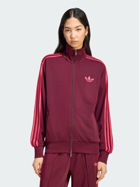 adidas adidas Bluza FIREBIRD Bordowy Loose Fit