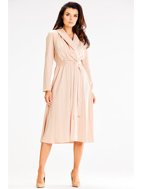 Awama Awama Vestito estivo A604 Beige Basic Fit