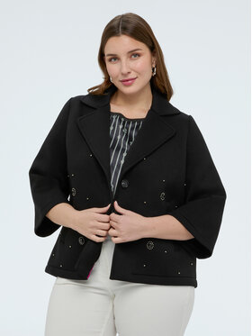 Fiorella Rubino Fiorella Rubino Płaszcz zimowy 8022T000370N033 Czarny A-Line Fit