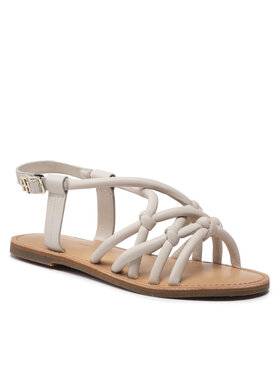 Tommy Hilfiger Tommy Hilfiger Sandály Flap Strappy Sandal FW0FW06668 Bílá