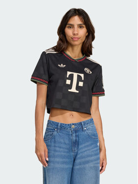 adidas adidas Koszulka techniczna FC Bayern 25/26 Cropped Third Jersey Czarny Regular Fit
