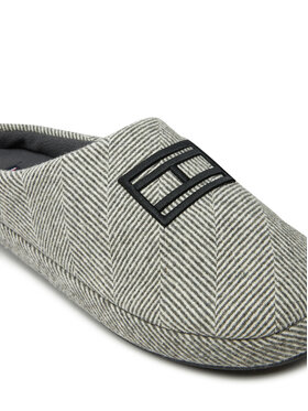 Tommy Hilfiger Papuče Flag Herringbone House Shoe FM0FM05304 Siva