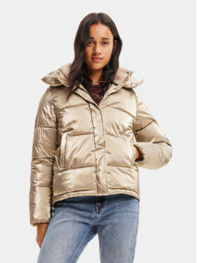 Desigual Desigual Пуховик 23WWEW06 Золотий Regular Fit