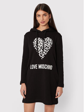 LOVE MOSCHINO LOVE MOSCHINO Úpletové šaty W5B1905M 4055 Čierna Regular Fit