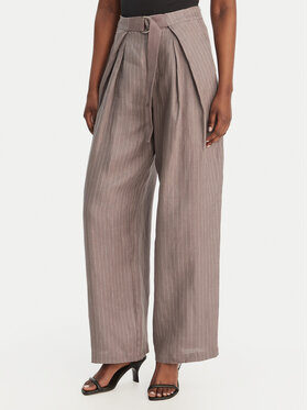 Eleh Eleh Pantaloni din material SS260028 Gri Oversize
