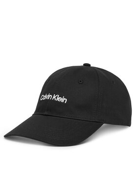 Calvin Klein Calvin Klein Cepure ar nagu Logo Embroidery Baseball Cap LV04F5003G Melns