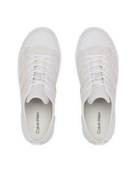 Calvin Klein Modne Superge Low Top Lace Up Lth HM0HM01045 Bela