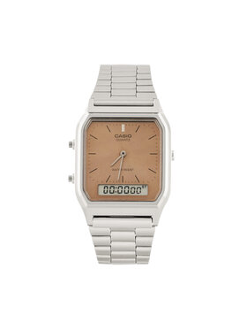 Casio Casio Zegarek Vintage AQ-230A-4AMQYES Srebrny