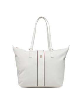Tommy Hilfiger Tommy Hilfiger Geantă Poppy Tote Corp AW0AW17205 Écru