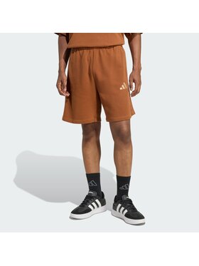 adidas adidas Szorty materiałowe 151819 Brązowy Loose Fit
