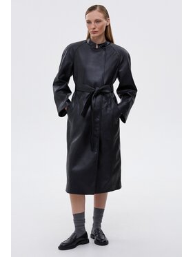 Estro Estro Kabát ER00115602 Čierna Loose Fit