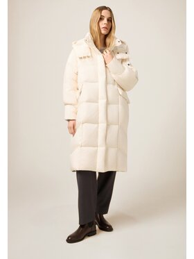 Oltre Oltre Kurtka puchowa F904J000238N011 Biały Baggy Fit