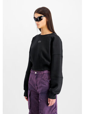 Alpha Industries Alpha Industries Bluza Waisted Sweatshirt Women Czarny Loose Fit