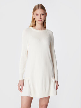 TWINSET TWINSET Trikotažinė suknelė 222TT3280 Écru Regular Fit