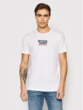 Jack&Jones Jack&Jones T-Shirt Delfield 12198089 Biały Regular Fit