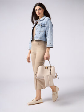 Oltre Oltre Pantaloni di tessuto P789R208347N002 Écru Flare Fit