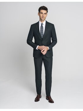 Borgio Borgio Marynarka foresta Zielony Super Slim Fit