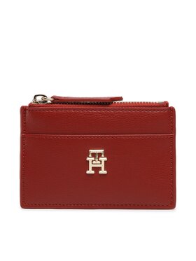 Tommy Hilfiger Tommy Hilfiger Custodie per carte di credito Tommy Life Long Cc With Zip AW0AW14226 Rosso