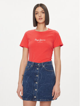 Pepe Jeans Pepe Jeans T-shirt Wendy PL505480 Rosso Regular Fit