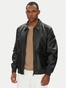 Guess Guess Яке от имитация на кожа M5YL01 WGUC0 Черен Regular Fit