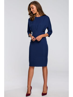Stylove Stylove Koktejlové šaty S242 Tmavomodrá Regular Fit
