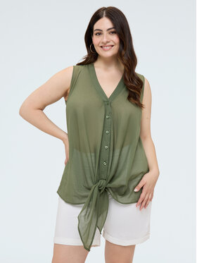 Fiorella Rubino Fiorella Rubino Camicia 500AT001583N035 Verde Regular Fit