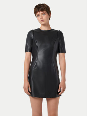 Noisy May Noisy May Rochie din imitație de piele Hill 27012545 Negru Regular Fit