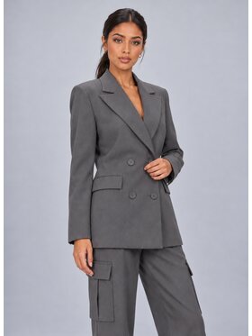 Love Saints Love Saints Marynarka L26WF-3Z-K05 Szary Oversize
