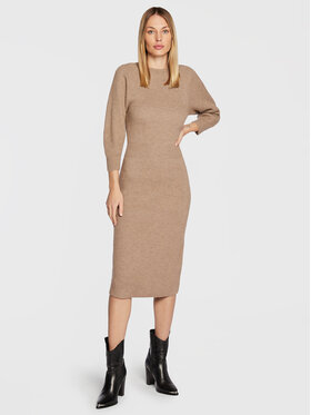 Fabiana Filippi Fabiana Filippi Kootud kleit ABD222W160 Beež Regular Fit