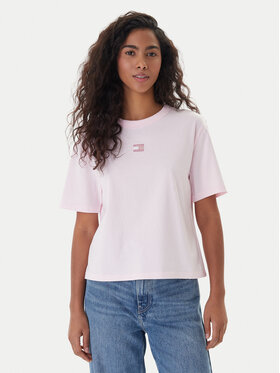 Tommy Jeans Tommy Jeans Tričko Badge DW0DW22202 Ružová Boxy Fit