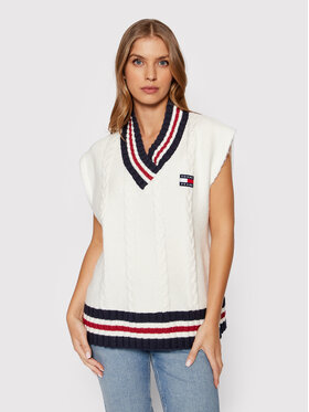 Tommy Jeans Tommy Jeans Sweter Badge DW0DW11723 Beżowy Oversize