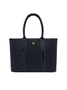 Tommy Hilfiger Tommy Hilfiger Τσάντα Th Logotape Tote AW0AW17198 Σκούρο μπλε