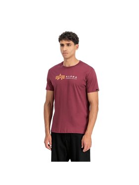Alpha Industries Alpha Industries T-Shirt AI.118502 Bordowy Regular Fit
