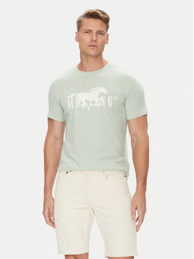 Mustang Mustang T-Shirt Austin 1016492 Zielony Regular Fit