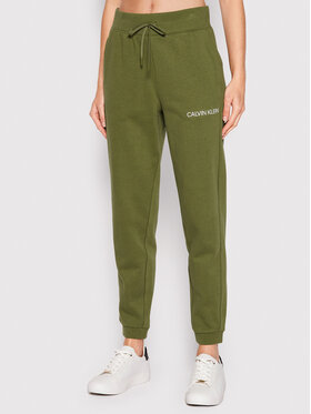 Calvin Klein Performance Calvin Klein Performance Spodnie dresowe 00GWF1P608 Zielony Regular Fit