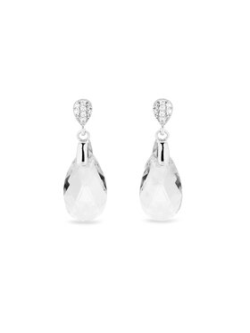 Fugart Fugart Kolczyki Kolczyki z kryształami Swarovskiego Spark Dainty drop KW610616C Srebrny