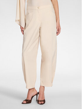 Elena Mirò Elena Mirò Spodnie materiałowe P189P000430N002 Kremowy Regular Fit