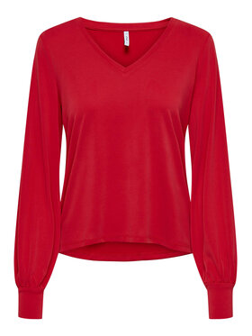 ONLY ONLY Bluzka 15310209 Czerwony Regular Fit