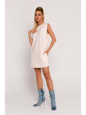 Made of Emotion Made of Emotion Letné šaty M789 Écru Generous Fit