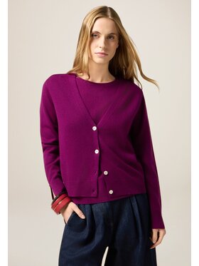 Oltre Oltre Cardigan M354J005094N009 Viola Regular Fit