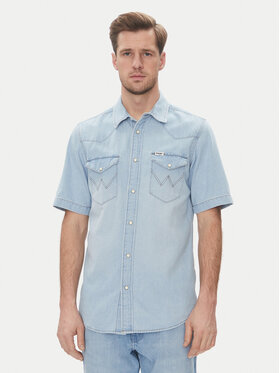 Wrangler Wrangler džínová košile Western 112362742 Modrá Regular Fit