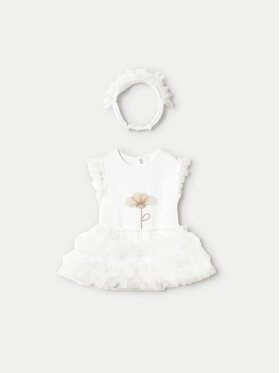 Mayoral Mayoral Elegantes Kleid 1756 Weiß Regular Fit