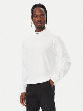 BOSS BOSS Pikkade varrukatega T-särk 50576916 Valge Regular Fit