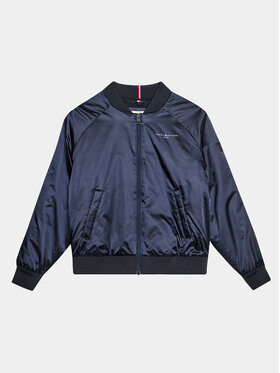 Tommy Hilfiger Tommy Hilfiger Bunda bomber KG0KG07829 D Tmavomodrá Oversize