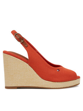 Tommy Hilfiger Tommy Hilfiger Espadrilles Flag High Wedge Espad Slingback FW0FW08597 Narancssárga