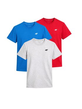 4F 4F T-Shirt Z-TTSHM3341-3 Biały Regular Fit