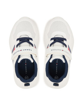 Tommy Hilfiger Tommy Hilfiger Αθλητικά Flag Low Cut Lace-Up/Velcro T1X9-34369-1843 M Λευκό