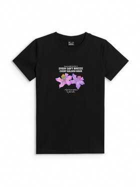 4F 4F T-Shirt TROPIC ORCHID Czarny Regular Fit
